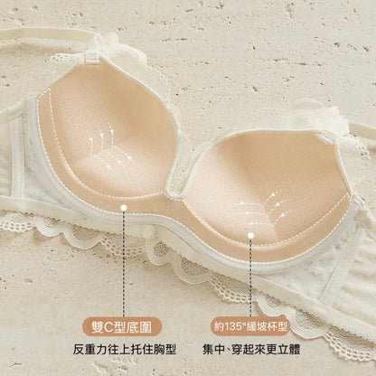 Cozy 小花蕾絲無鋼圈內衣套組 成套內衣