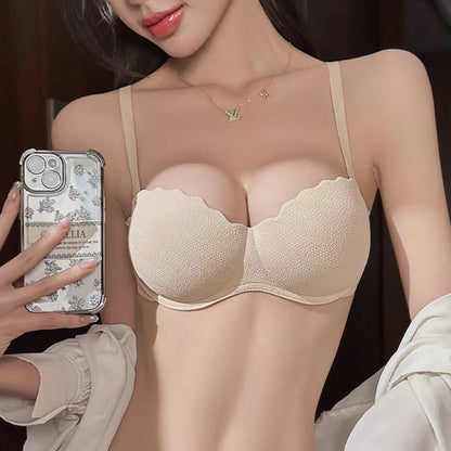 Cozy高顏值！3D圓挺飽滿斜紋無鋼圈內衣 小胸集中 無鋼圈內衣