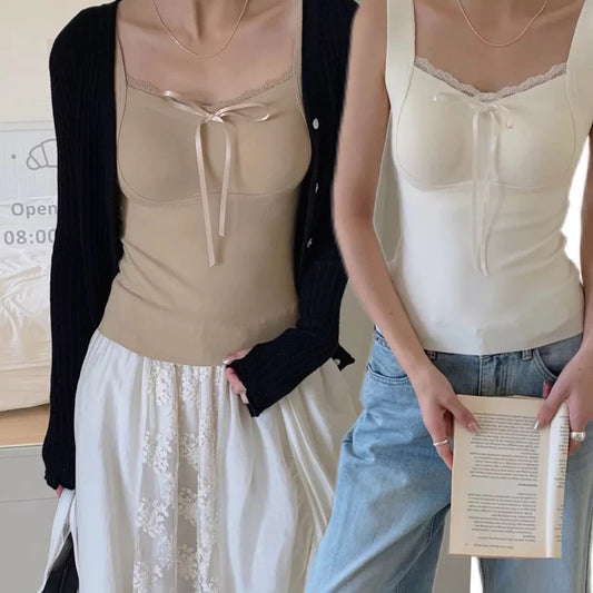 Cozy 秋冬款！無痕蝴蝶結德絨保暖背心固定杯發熱背心 保暖背心 發熱衣