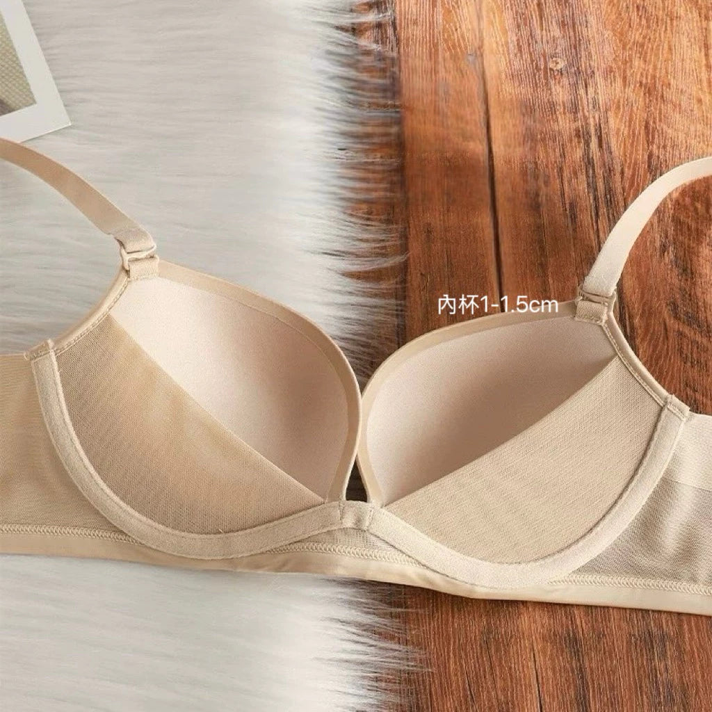Cozy W型機能車線內衣 ‧ 集中提托月牙片 | 無鋼圈內衣 穩定不跑位 雙層透氣網紗 舒適內衣