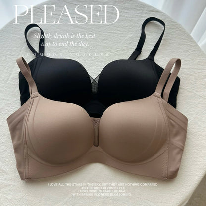 Cozy 素面性感網紗無痕集中托高無鋼圈內衣