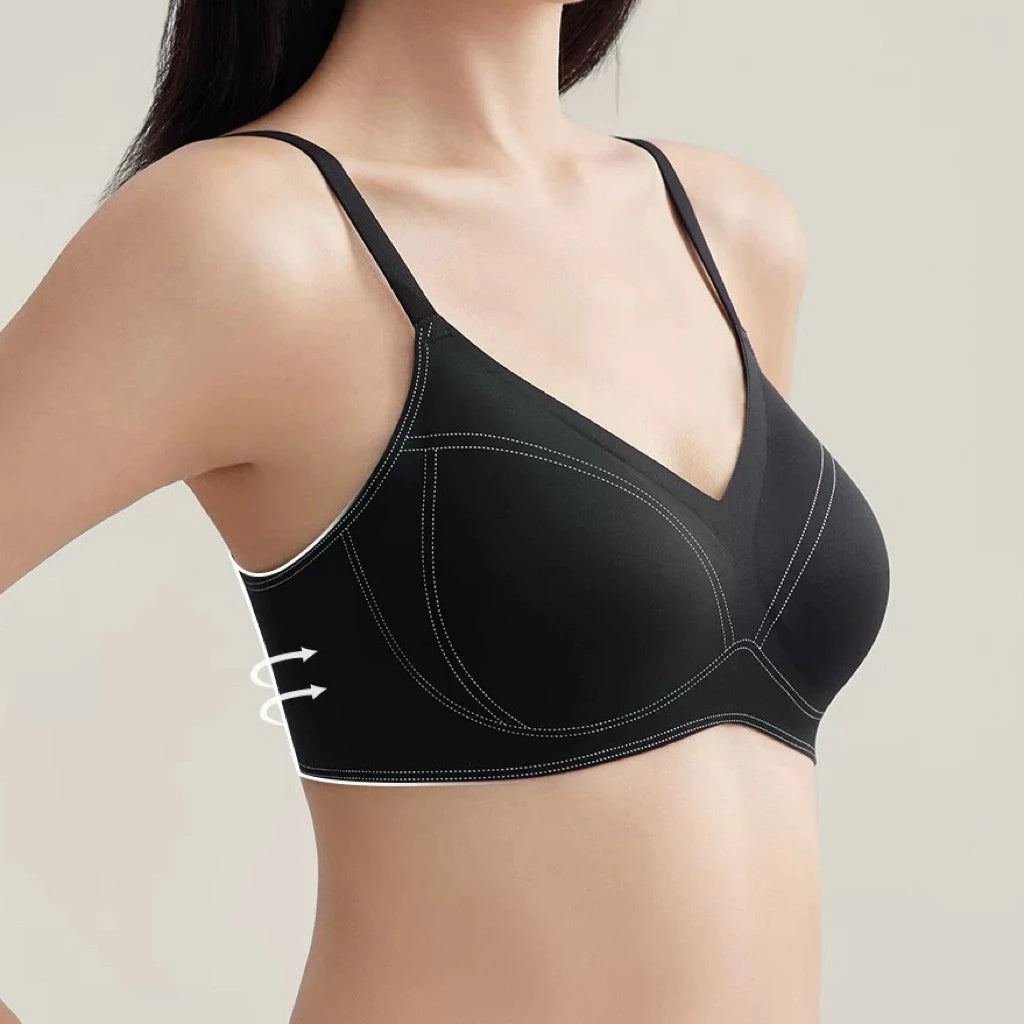 Cozy 深V磨毛集中無痕線條舒適無鋼圈內衣 小胸集中 女裝上衣
