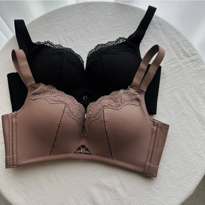 Cozy性感蕾絲機能包覆美胸無鋼圈內衣 小胸集中 舒適內衣