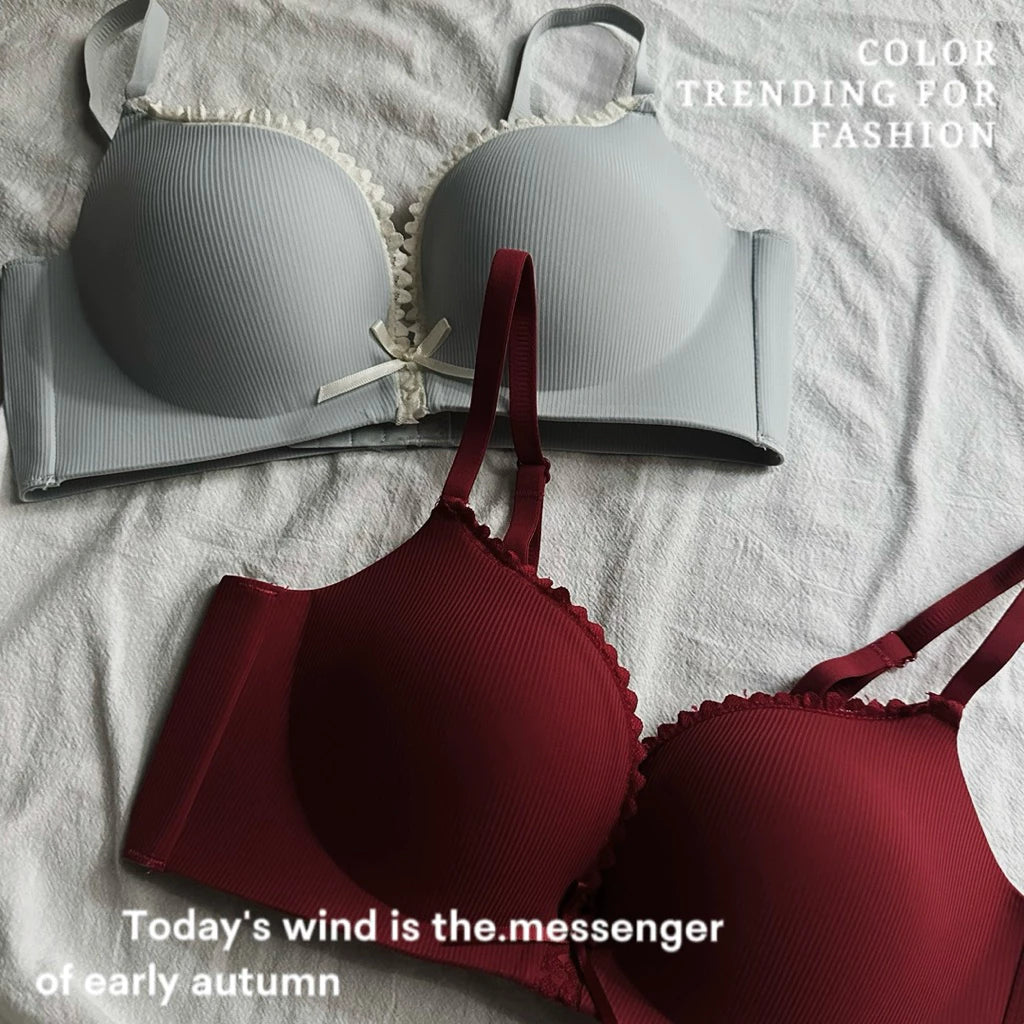 Cozy 浪漫性感蕾絲小胸集中無鋼圈內衣套裝 小胸集中 無鋼圈內衣 舒適集中