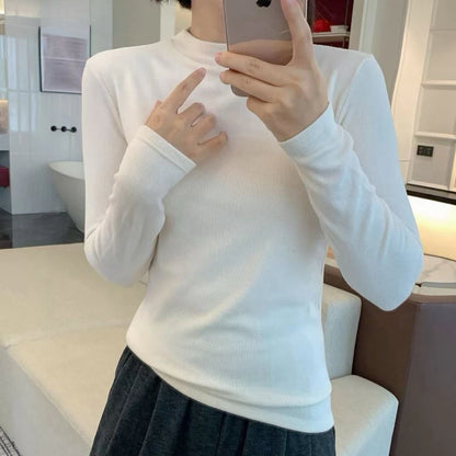 Cozy 輕奢微高領磨毛保暖長版上衣 女裝上衣 保暖上衣