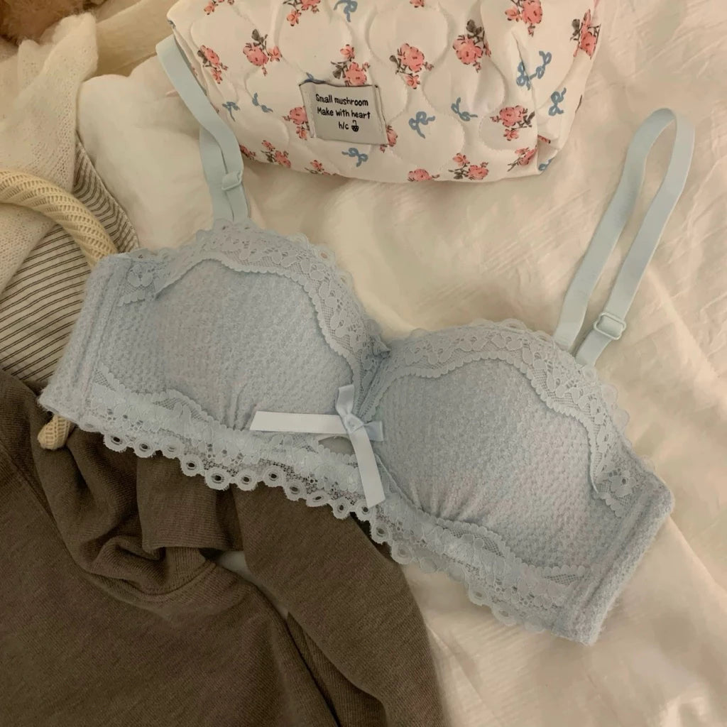 Cozy 純慾天花板♡ 法式絲絨蕾絲內衣 集中聚攏 小胸顯大 舒適軟支撐 內衣套裝