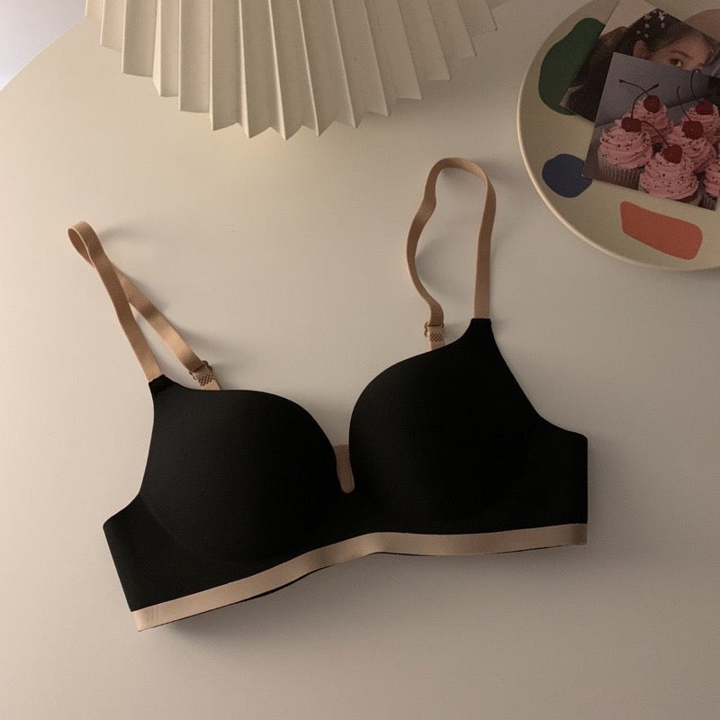 Cozy🍬撞色無痕舒適 包覆乳 集中 小胸救星 無鋼圈內衣