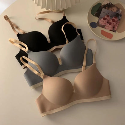 Cozy🍬撞色無痕舒適 包覆乳 集中 小胸救星 無鋼圈內衣